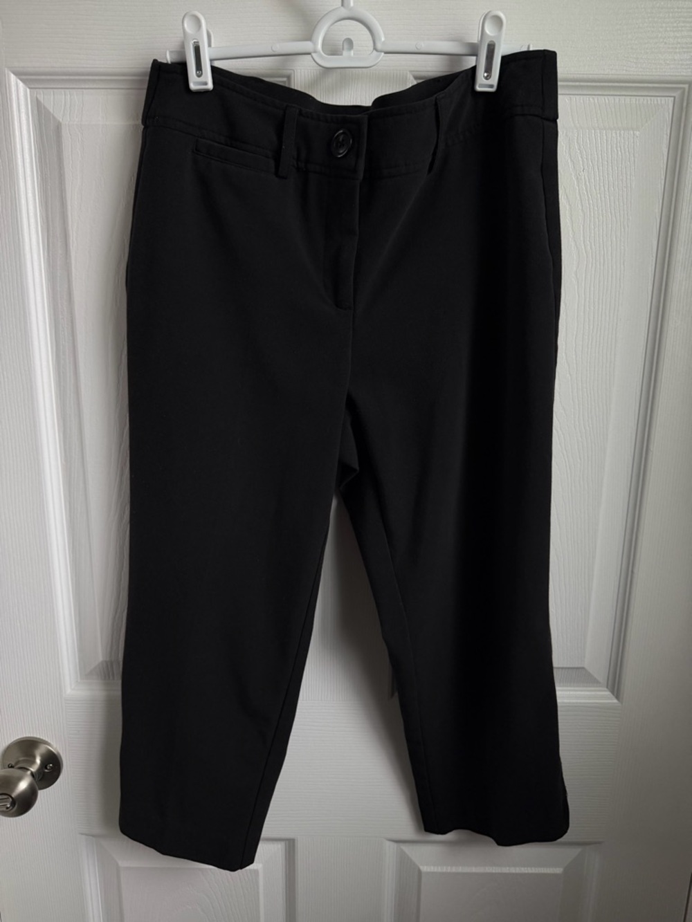 dressbarn Black Women's cropped capris Dress Pants - Classic Straight Leg
